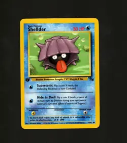 1999 Pokemon TCG Fossil Set 1st Edition Shellder 54/62 Common WOTC Vintage LP+ - Image 1