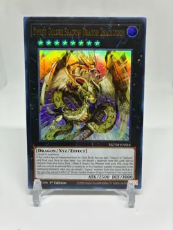 YUGIOH MZTM-EN014 Divine Golden Shadow Dragon Dragluxion Ultra Rare 1st Edition - Image 1