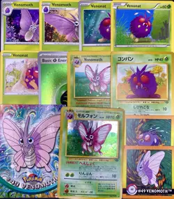 12x Pokemon Cards Venonat Venomoth Lot - XY Holo Rare Topps Artbox Vintage TCG - Image 1