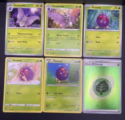 12x Pokemon Cards Venonat Venomoth Lot - XY Holo Rare Topps Artbox Vintage TCG - Image 2