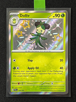 Pokemon TCG S&V Paldean Fates Dolliv Shiny Rare Holo Card 103/091 - Image 1