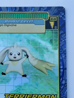 2001 Terriermon Digimon Digi-Battle Series Card - BO-166 Holo Foil - Image 3