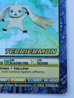 2001 Terriermon Digimon Digi-Battle Series Card - BO-166 Holo Foil - Image 4