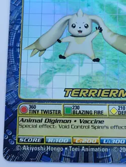 2001 Terriermon Digimon Digi-Battle Series Card - BO-166 Holo Foil - Image 5
