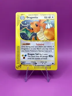 Pokemon TCG Dragonite Expedition Base Set Holo Rare Card 9/165 - Image 1