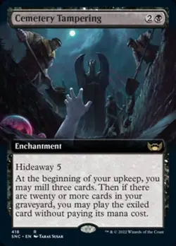 Cemetery Tampering (Extended Art) [Streets of New Capenna] Foil Near Mint - Image 1