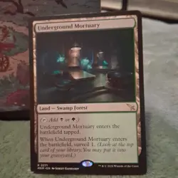 Wizards of the Coast Underground Mortuary Rare Land Black Green #271 - Image 1