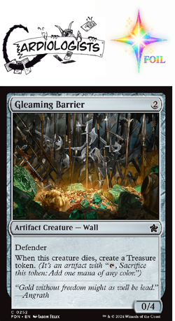 Gleaming Barrier FOIL | Magic the Gathering MTG | Foundations | NM - Image 1