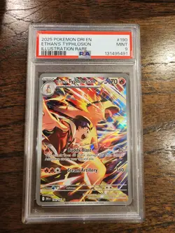 Pokemon TCG Ethan's Typhlosion Illustration Rare 190/182 Destined Rivals PSA 9 - Image 1