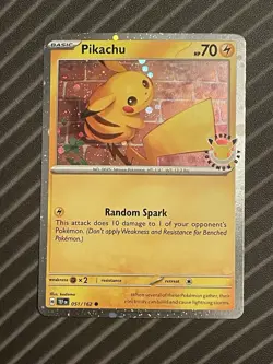 Pikachu 051/162 - Pokemon Day 2026 - Near Mint - Cosmos Holo - Image 1