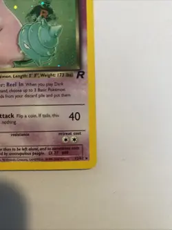 Dark Slowbro 12/82 Rare Team Rocket Holo 1st Edition Pokemon - LP Excellent Cond - Image 4