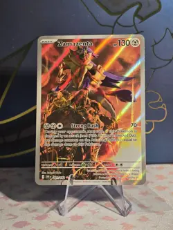 Pokemon TCG Card Zamazenta 201/182 Destined Rivals Illustration Rare Holo, NM - Image 1