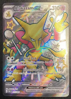 Alakazam ex Full Art UR 215/091 Pokemon TCG Paldean Fates Shiny Ultra Rare NM - Image 2