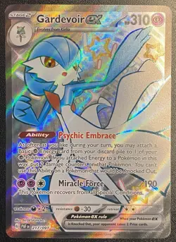Gardevoir ex Full Art UR 217/091 Pokemon TCG Paldean Fates Shiny Ultra Rare NM - Image 2