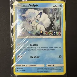 Pokemon TCG Alolan Vulpix - Toys R Us Promo 021/145 Holo New Sealed - Image 2
