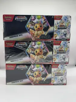 Pokemon Prismatic Evolutions Surprise Box & Booster Bundle X3 - Image 1