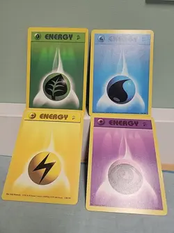 Pokemon TCG Assorted Energy Cards - Set Of 4 - Base Set 2 Unlimited Regular LP - Image 1