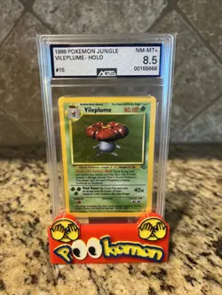 1999 POKEMON JUNGLE VILEPLUME - HOLO 15/64 AGS 8.5 NM-MT + - Image 1