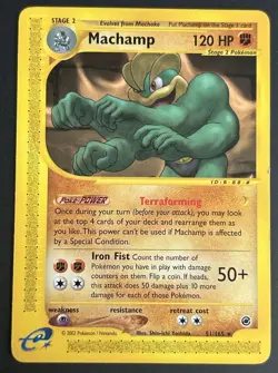 Pokemon TCG Machamp 51/165 Expedition Base Set LP - Image 1