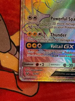 Raichu GX Full Art Rainbow Secret Rare 75/73 Pokemon Shining Legends - NM - Image 4