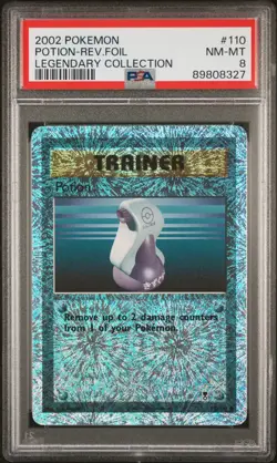 2002 Pokemon Legendary Collection Reverse Holo Potion #110 PSA 8 - Image 1