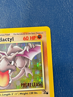 Pokemon Fossil AERODACTYL 1/62 Holo 1ST EDITION PRERELEASE - Image 3