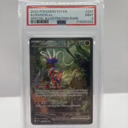 KORAIDON EX 2023 POKEMON S&V SPECIAL ILLUSTRATION RARE 247/198 PSA 9 Q1518 - Image 1