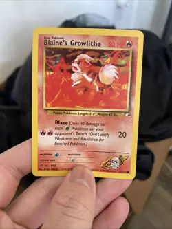 Pokemon TCG Blaine's Growlithe Gym Heroes 62/132 Regular Unlimited Common - Image 1