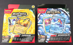 Lot of 2 Pokemon TCG Zapdos and Quaquaval EX Deluxe Battle Deck Factory Sealed - Image 1