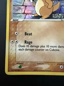 Pokemon TCG Delta Species Cubone EX 60/113 Stamped Reverse Holo Near Mint - Image 5