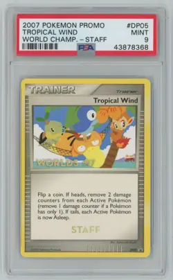 2007 Pokemon World Championships Promo STAFF Tropical Wind PSA 9 #DP05 A64 - Image 1