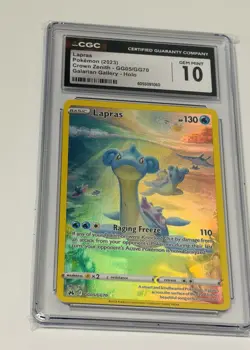 Pokemon TCG Lapras GG05/GG70 Crown Zenith: Galarian Gallery Holo CGC 10 - Image 1