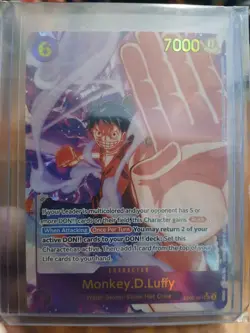 ONE PIECE Monkey D Luffy Alt Art EB02-061 SEC Anime 25th Collection English NM - Image 1