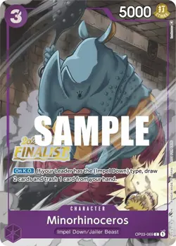 One Piece TCG Minorhinoceros OP03-069 (Online Regional 2023) [Finalist] - Image 1