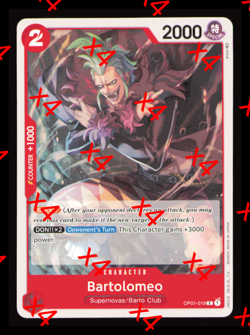 OP01-019 Bartolomeo (C) Romance Dawn One Piece CCG x4 Playset NM - Image 1