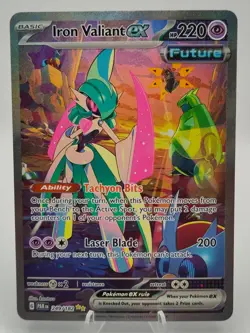 Pokemon Cards Iron Valiant ex 249/182 Paradox Rift Special Illustration Rare NM - Image 1
