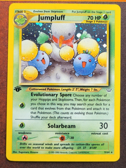 1st Edition Jumpluff 9/64 Neo Revelation 2000 Holo Rare WOTC Pokemon Card TCG - Image 1