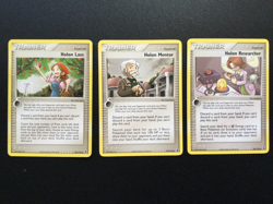 3x Old Pokemon Trainer Cards - EX Delta Species, Holon Mentor, Lass & Researcher - Image 1