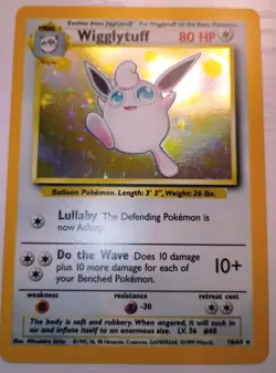 POKEMON TCG WIGGLYTUFF HOLO 16/64 ERROR CARD *NO SET SYMBOL* EXCELLENT - Image 1