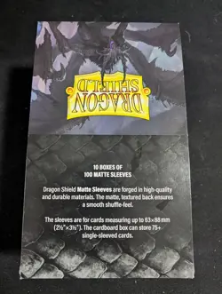 Dragon Shield Matte Clear Standard Size Card Sleeves (10 Boxes x 100 Sleeves) 7426844785522 - Image 1