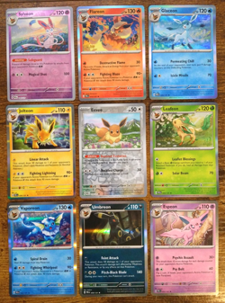 All Holo Eeveelutions 9 Card Lot - Pokemon Eevee Holos Umbreon Sylveon Glaceon - Image 1