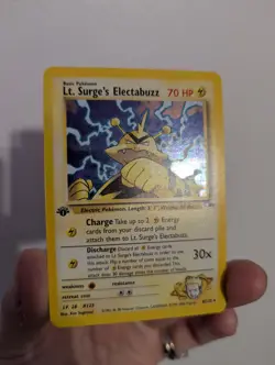 Lt. Surge's Electabuzz 006/132 Gym Heroes Holo Pokemon TCG Vintage Card - Image 2