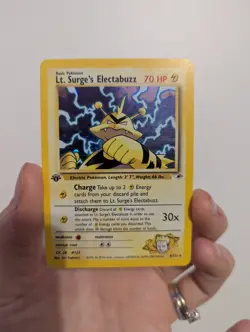 Lt. Surge's Electabuzz 006/132 Gym Heroes Holo Pokemon TCG Vintage Card - Image 5