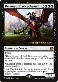 Demon of Dark Schemes - Foil Prerelease Promo Kaladesh LP MTG - Image 1