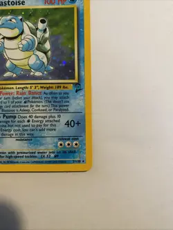 Pokemon TCG Blastoise Base Set 2 Holo Unlimited Rare Card 2/102 - NM/LP - Image 4