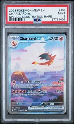 Charizard EX 199/165 SIR 2023 Pokemon EN-Mew 151 GEM MINT PSA 9 - Image 1