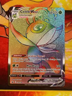 Celebi Vmax 199/198 Secret Rainbow Rare - Pokemon SWSH Chilling Reign - NM - Image 1