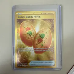 Pokemon Card Buddy-Buddy Poffin 223/167 Twilight Masquerade Gold Hyper Rare NM - Image 1