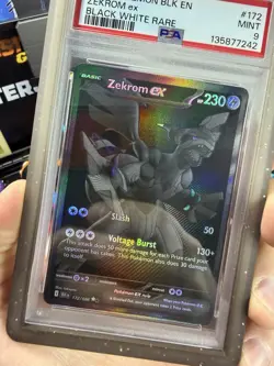 2025 Pokemon Zekrom Ex #172 Black White Rare PSA 9 Mint - Image 5