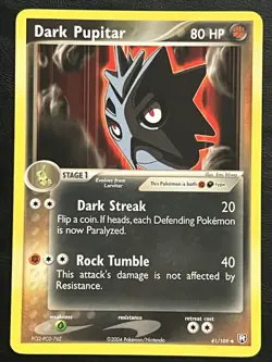 Pokemon Dark Pupitar Uncommon - Team Rocket Returns - 41/109 NM - Image 1